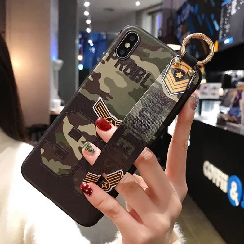 Samsung Galaxy phone case with built-in bracket holder in back cover style