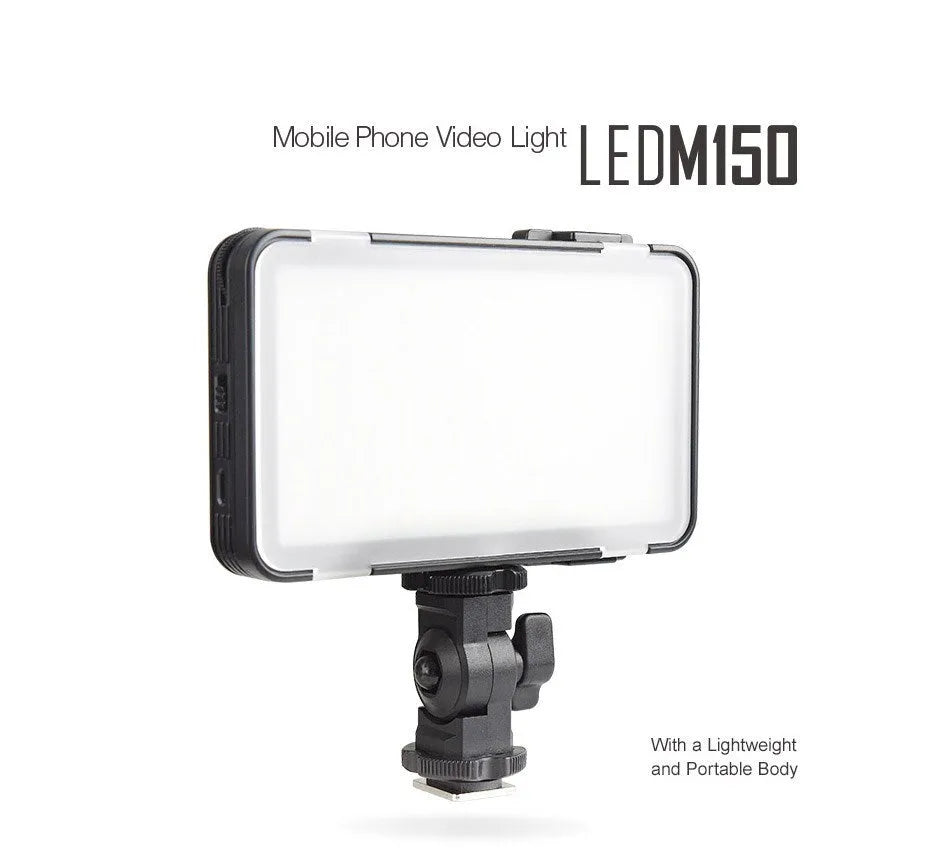 Shenniu M150 ultra-thin LED video light for mobile phones with 150 LED beads