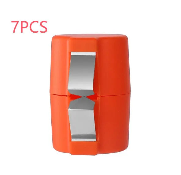Vibrant coloured egg shell opener tool for clean cracking and beating in kitchen