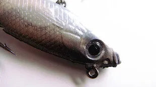 Black and white sea bass soft plastic T-tail lure, 14g, 8cm, pack of 5
