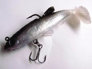 Black and white sea bass killer fish T soft bait lures 14 grams 8 cm pack of 5