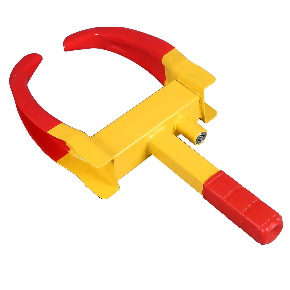 Steel horn wheel lock car tire lock with 8-hole and 9-hole adjustment and lock cylinder