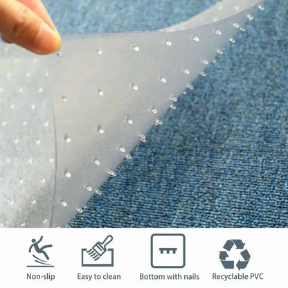 Transparent PVC carpet scratch protective pad for door carpet, cuttable floor mat in 31x160cm size