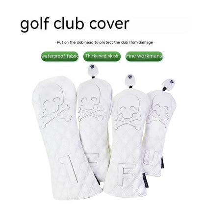 Black and white golf waterproof wooden pole protective cover for sports equipment