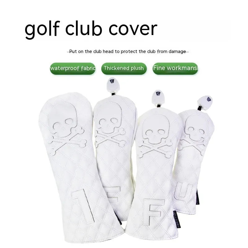 Golf waterproof wooden pole protective cover made from PU waterproof material, designed as a sport protective gear accessory for golf clubs and other ball games, available in black and white colour options suitable for various gift-giving occasions.