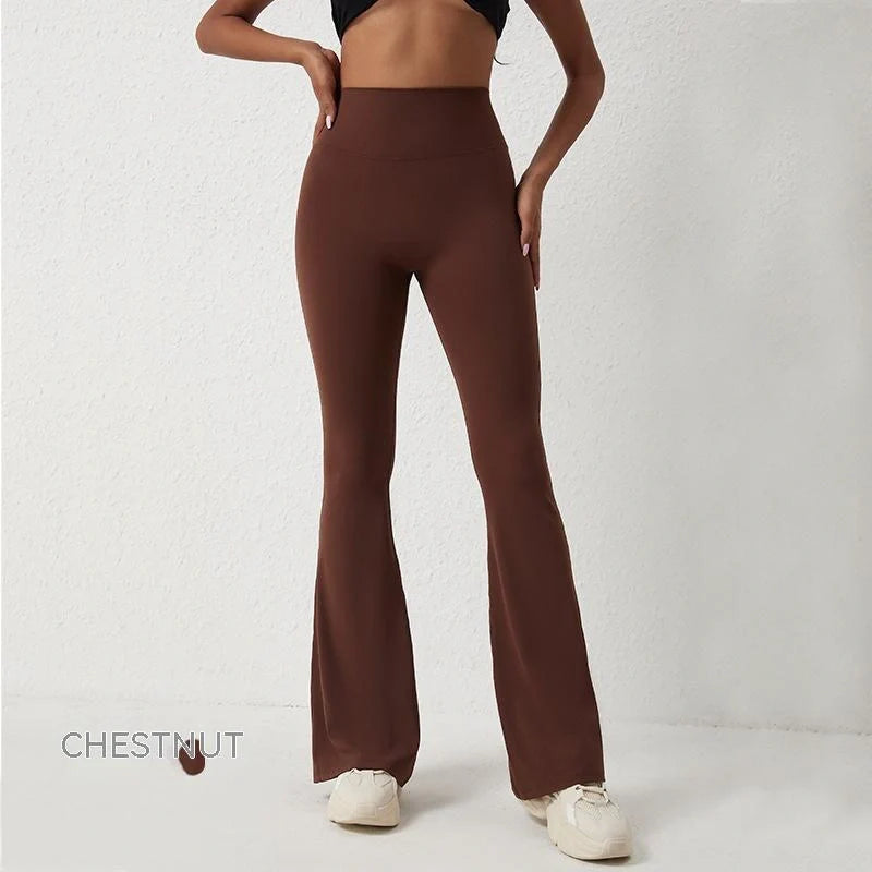 High waisted hip lift and wide leg fitness pants in various colors, perfect for workouts and casual wear.