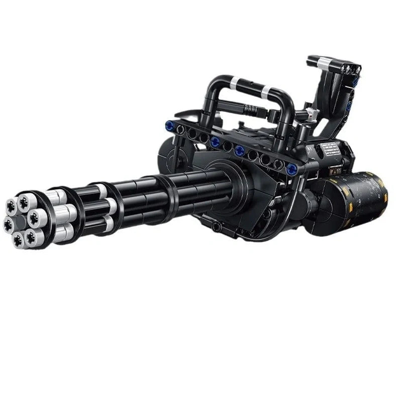 Building blocks sniper rifle assembly toy with bullet launch mechanism in gift box packaging