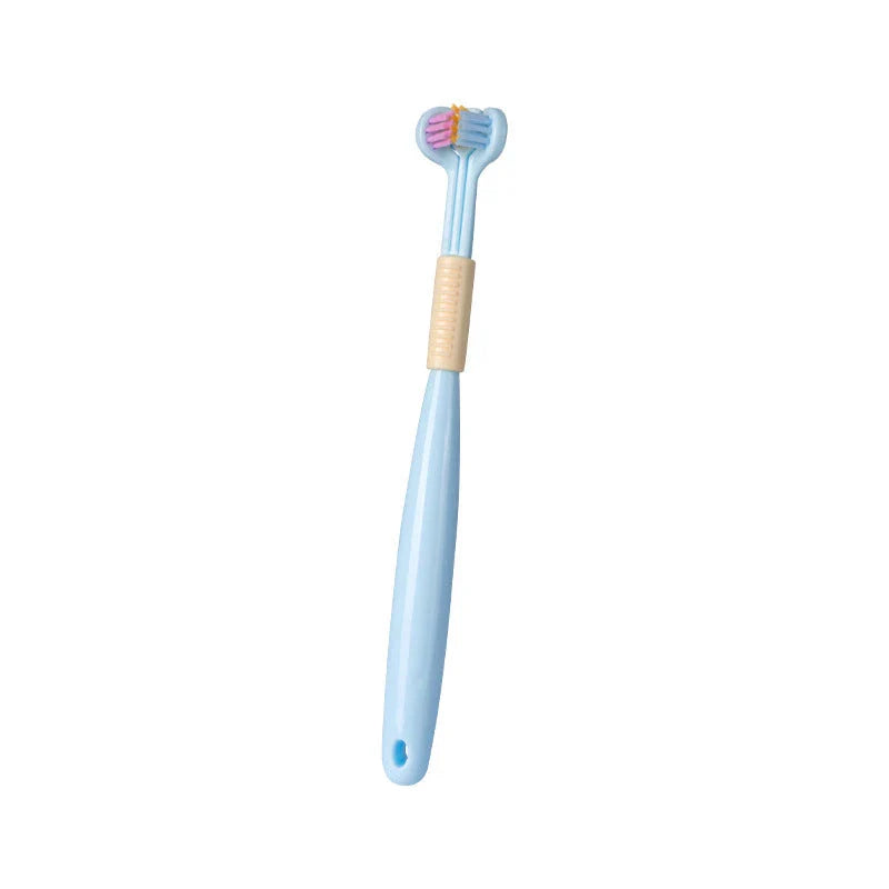 Soft Bristle Tri-Angle Toothbrush with customizable features for deep cleaning and travel convenience