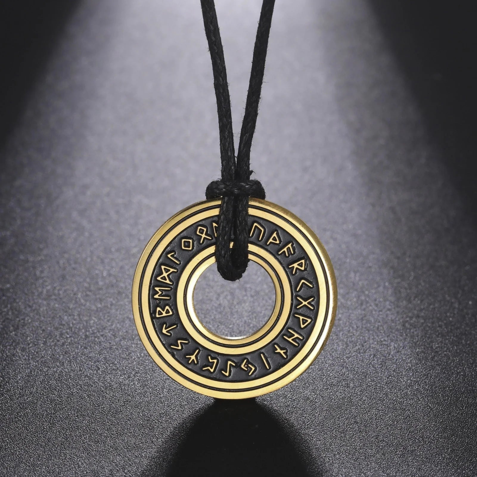 Stainless steel Norse rune necklaces with various Viking symbols and designs