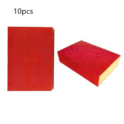 Magic eraser cotton nano emery sponge measuring 10x7x2.5cm with integrated 7cm steel ball for kitchen cleaning