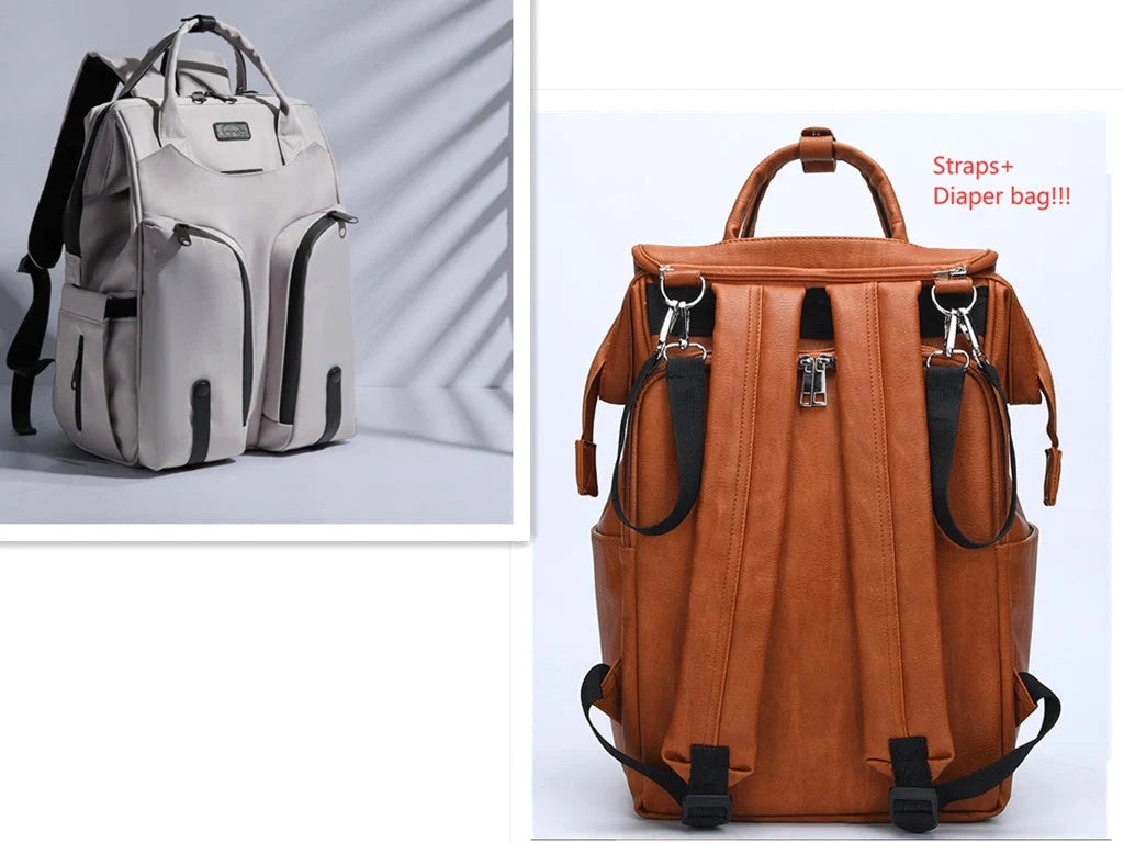 Stylish Mommy Backpack with Milk Bag Compartment in various colors