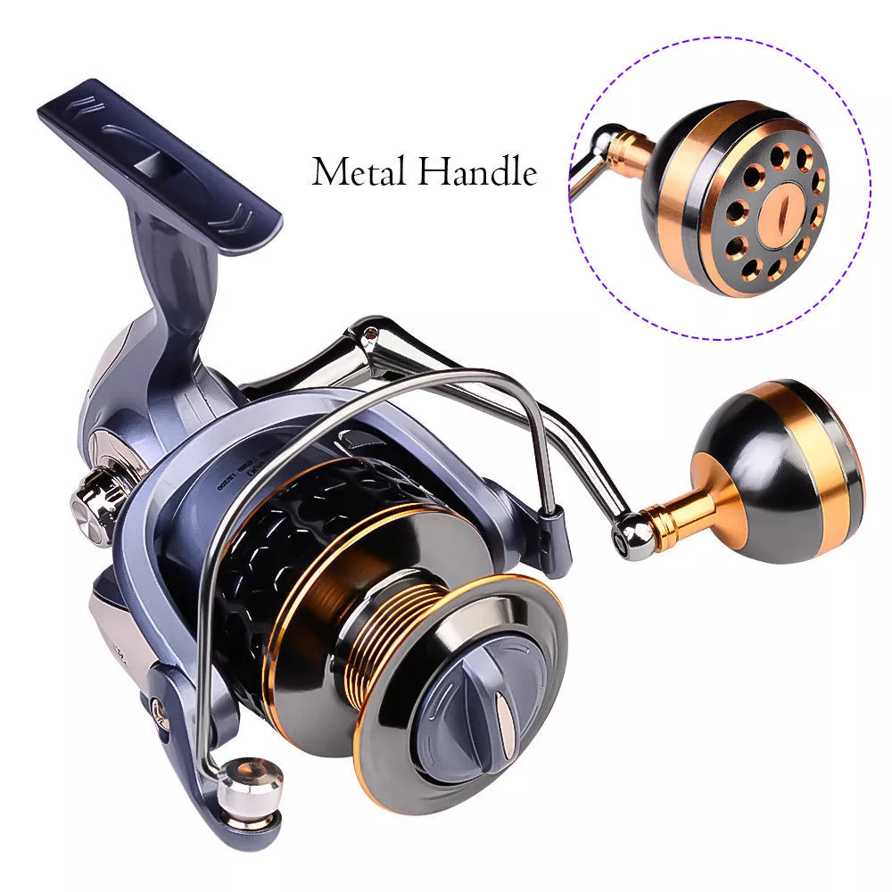 Luya Spinning Fishing Wheel with full metal thread cup and CNC metal rocker handle