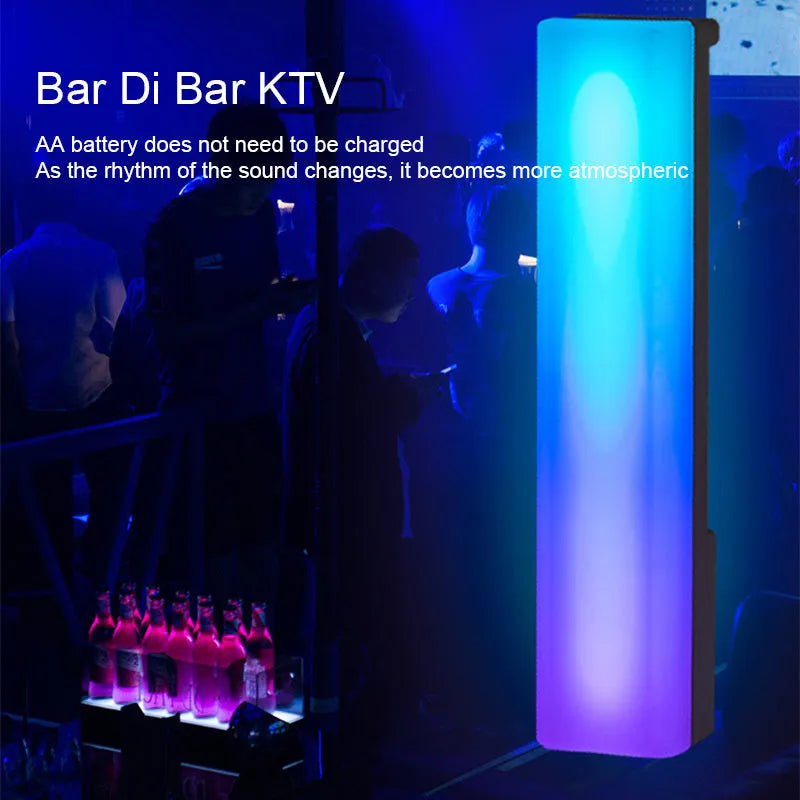 3D RGB light pick-up table top ambiance lamp with colourful voice-activated rhythm lighting
