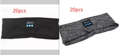 Bluetooth Music Headband with Sleep Scarf in black and gray
