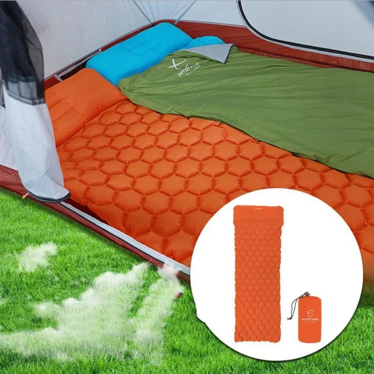 Hhomeenjoy Cozy Inflatable Camping Mattress with Ergonomic Design