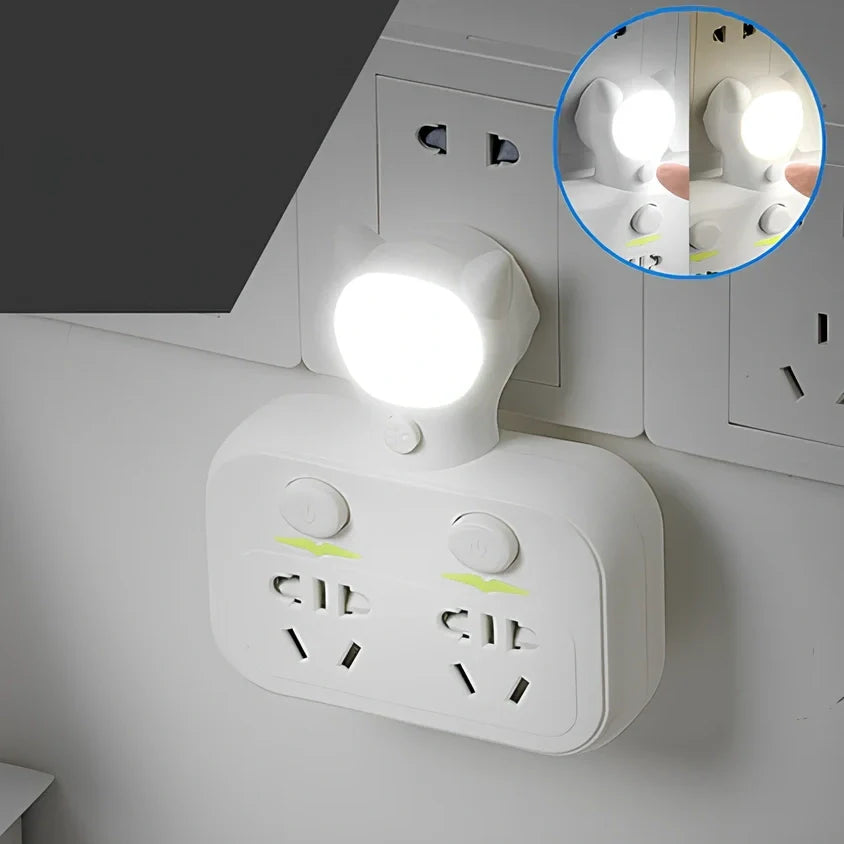 Smart socket with UK plug, LED indicators, USB ports and energy display