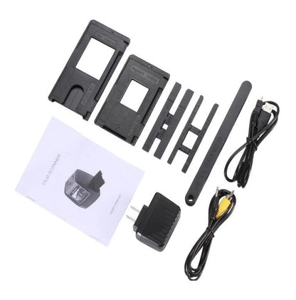 14 megapixel film scanner and USB MSDC photo slide viewer with LCD display for converting multiple film formats