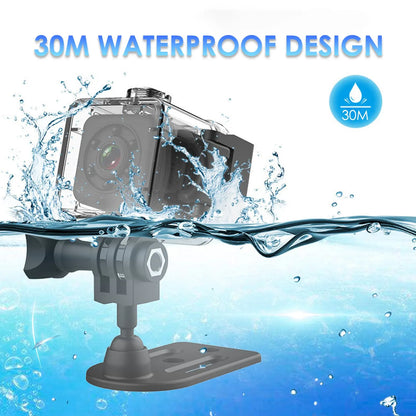 SQ29 black waterproof sports camera with 240-minute battery and 32GB storage for action filming