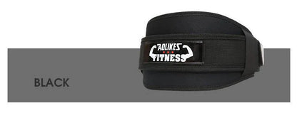 Fitness weightlifting waistband made from nylon material available in black, red, and yellow colours