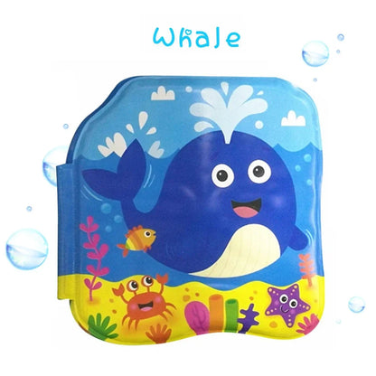 Children's 66x50cm inflatable PVC water cushion with cartoon patterns, deflated for portability, safe for outdoor cooling play