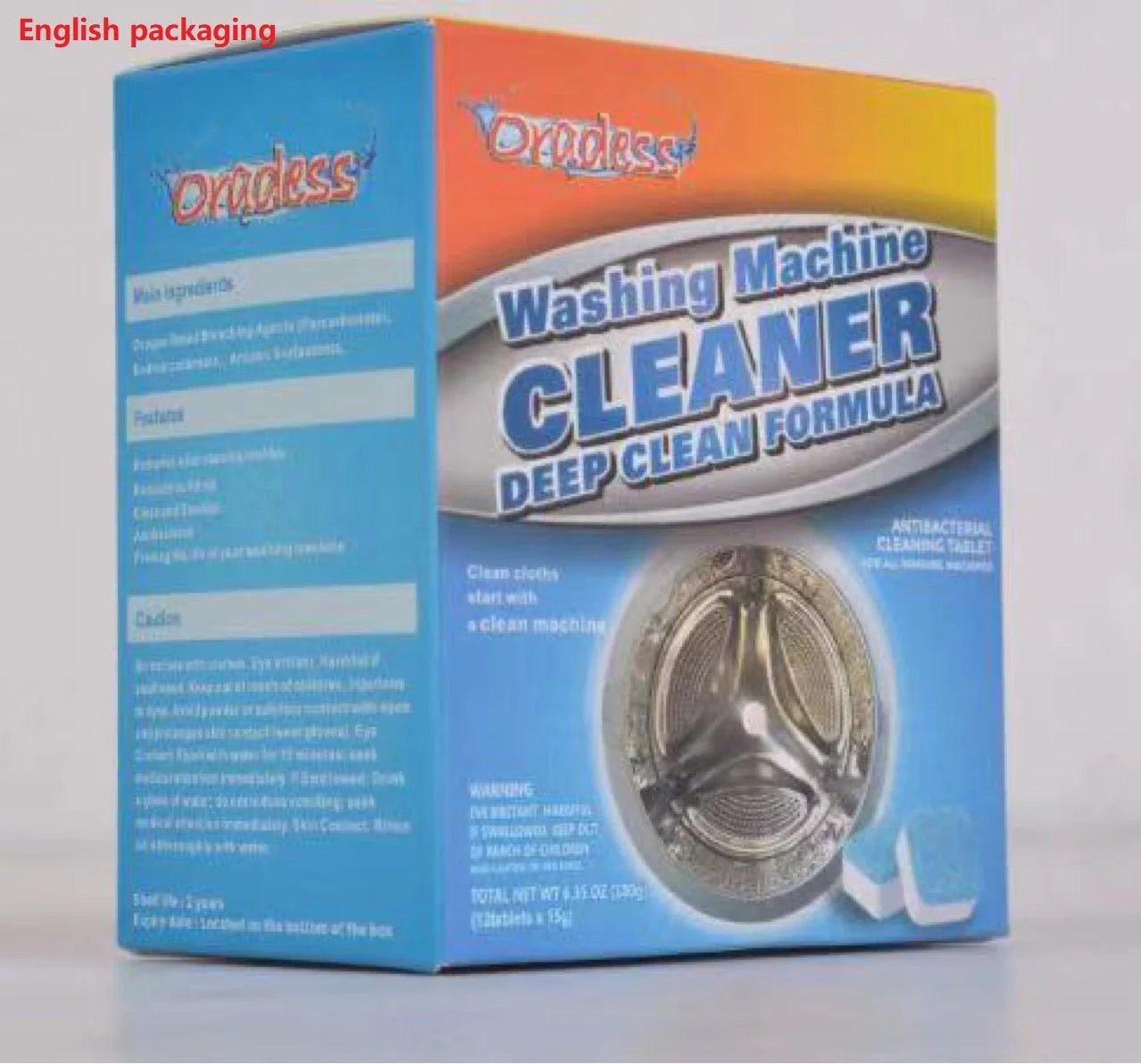 Active Oxygen Washing Machine Cleaner Tablets for deep cleaning and odor removal
