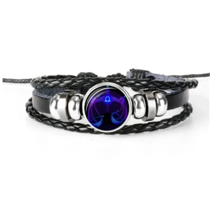 Stylish zodiac constellation bracelet with 12 zodiac sign design options