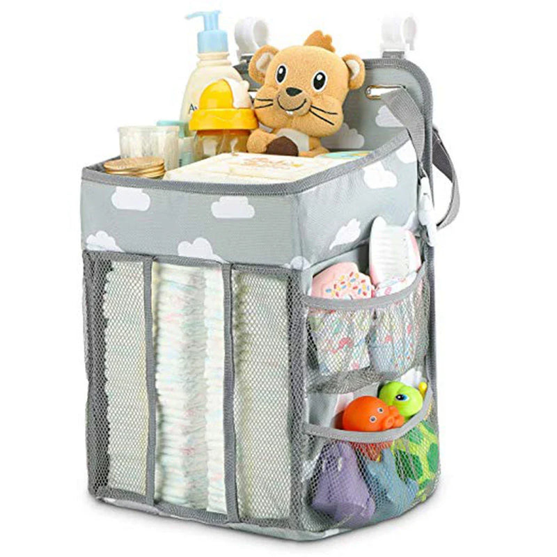 Hhomeenjoy Portable Baby Crib Organizer with Hanging Storage Pockets