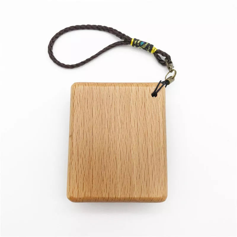 8-note mini thumb piano in beech wood, compact and portable musical instrument