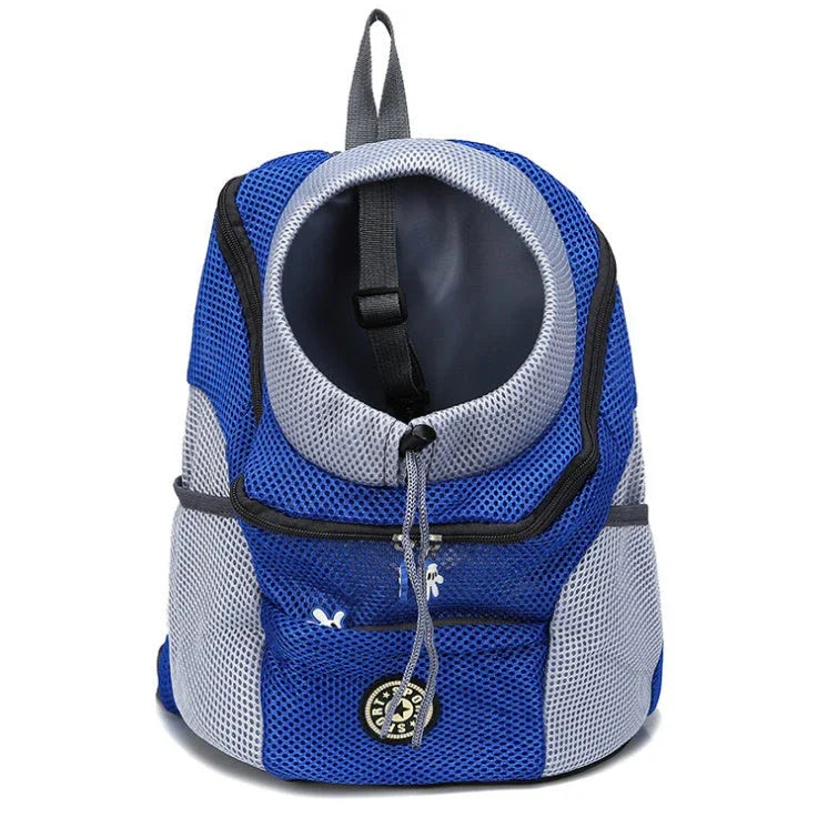 Versatile pet carrier backpack with breathable mesh and Oxford fabric construction, accommodating pets up to 26 lbs for travel and outdoor adventures.