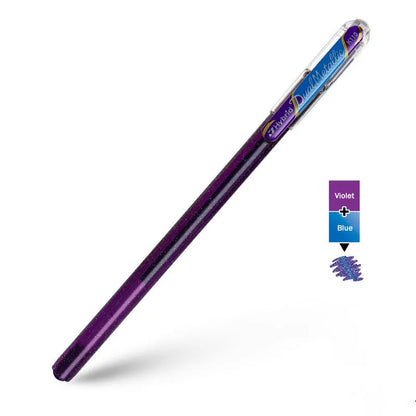 Flash K110 glitter gel pen with 1.0mm tip, shown in multiple colour options.
