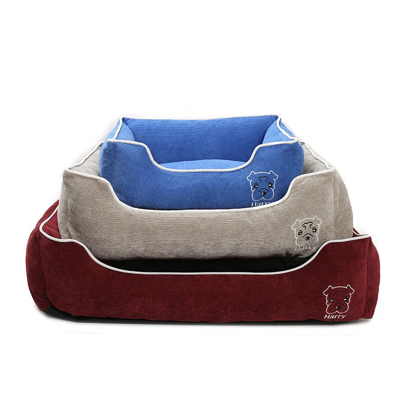 Bite resistant corduroy pet kennel in various colors and sizes