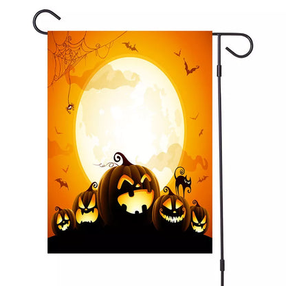 Halloween Series Garden Banner with double-sided polyester design, 32*47cm