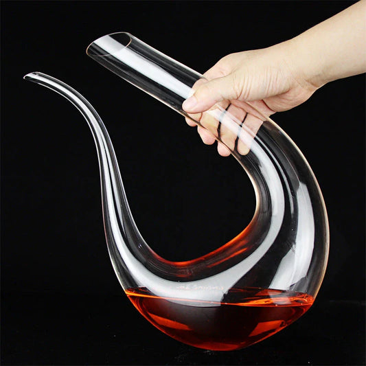 Premium crystal wine decanter set with pourer and hip flask, perfect for home bar and entertaining