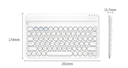 Bluetooth wireless keyboard with 8-metre range and 200-hour battery life in multiple colour options