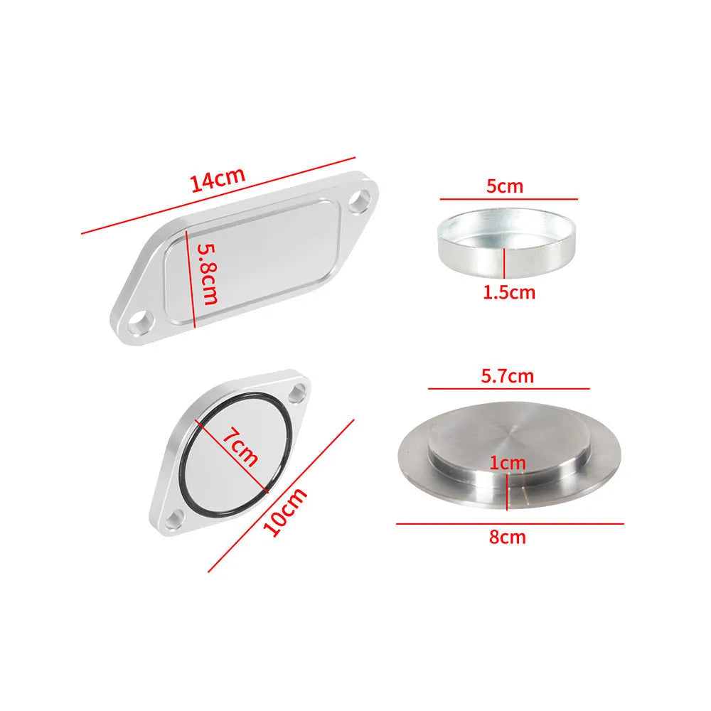 Silver aluminium alloy EGR valve cover for automotive exhaust gas recirculation systems