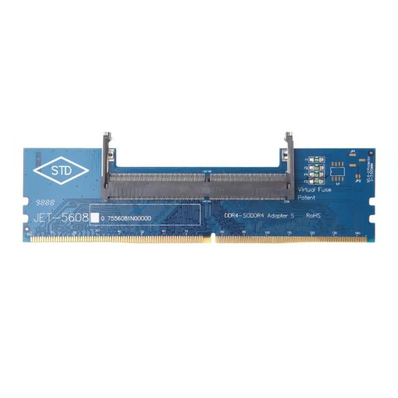 DDR4 laptop to desktop memory adapter interface card on anti-static bag.