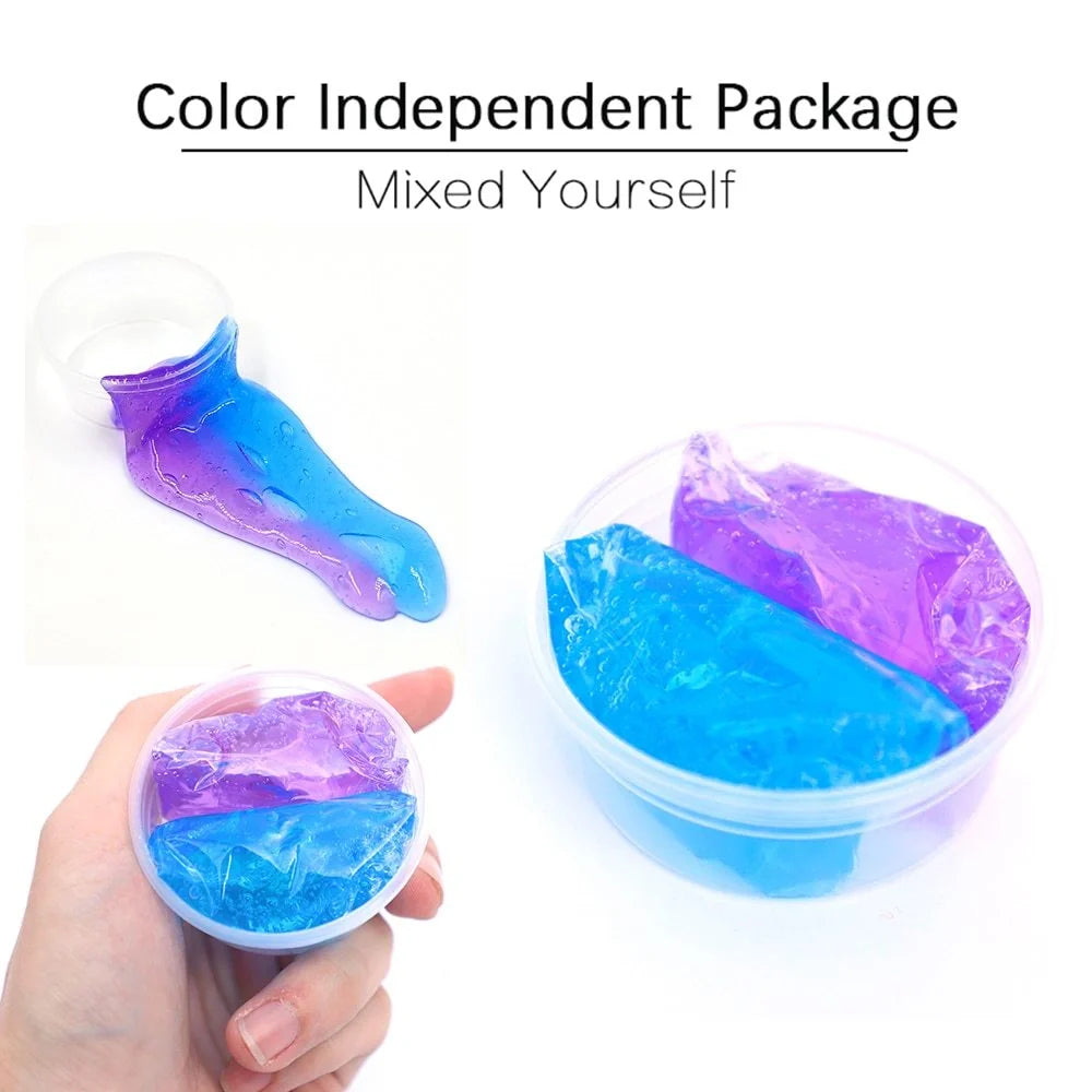 Vibrant Gradient Crystal Slime for creative play and stress relief