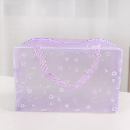 Waterproof PVC cosmetic bag in multiple colors for travel organization