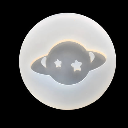 Silicone planet epoxy mould for DIY resin jewellery making, 6.5cm diameter round shape