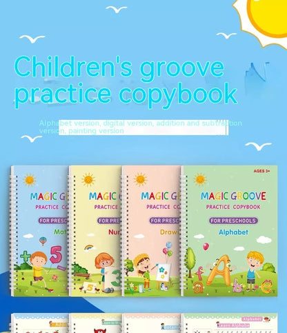 Groove Copybook Student Training Pen Control Magic Calligraphy Practice Board with practice books and accessories