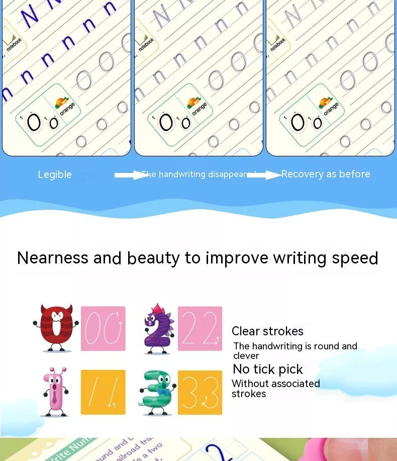Groove Copybook Student Training Pen Control Magic Calligraphy Practice Board with practice books and accessories