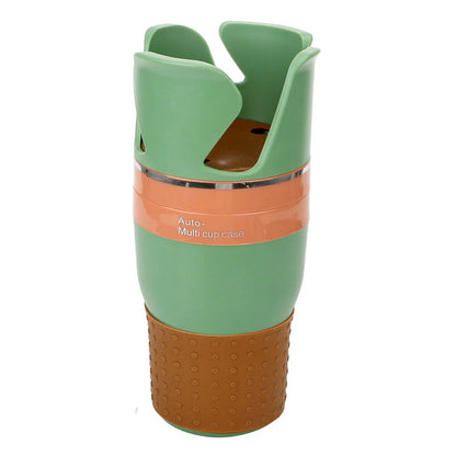 Versatile car cup holder made of ABS plastic and rubber, with a rotatable design to hold cups, bottles, and small items securely in your vehicle.