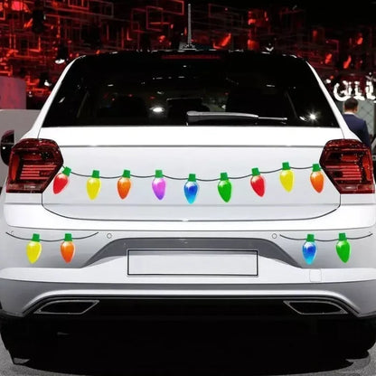 Christmas light bulb magnetic sticker set with 24 bulbs and 12 connecting wires for car refrigerator decoration