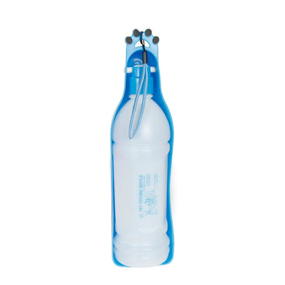 Portable Pet Cup Drinker in pink with 600ML capacity, featuring one-hand operation for easy use.