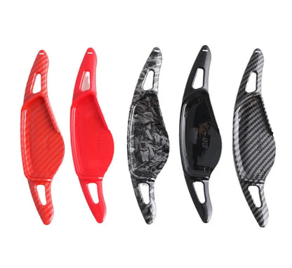 Carbon fibre pattern steering wheel paddle shifter for automotive interior modification