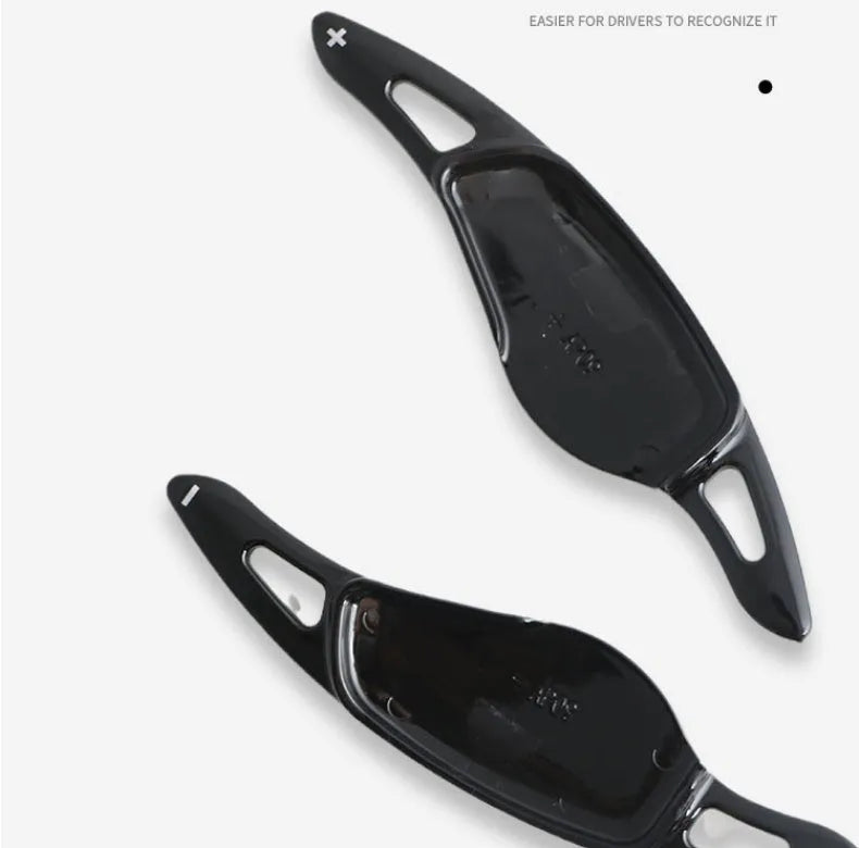 Carbon fibre pattern steering wheel paddle shifter for automotive interior modification