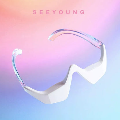 Household Eye Massager in white with EMS function and USB charging