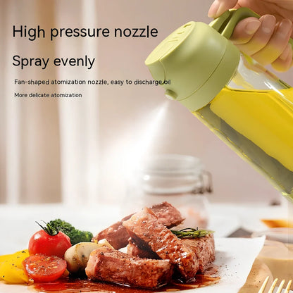 Spray oiler with automatic mechanism, transparent PP glass body showing oil level, 450ml capacity