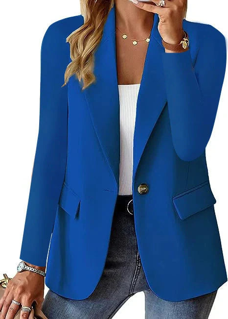 Women wearing a stylish polyester cardigan in various colors and sizes