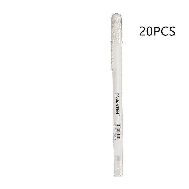 Touchnew black card hand-painted highlight pen with 0.8mm tip in golden silver white options